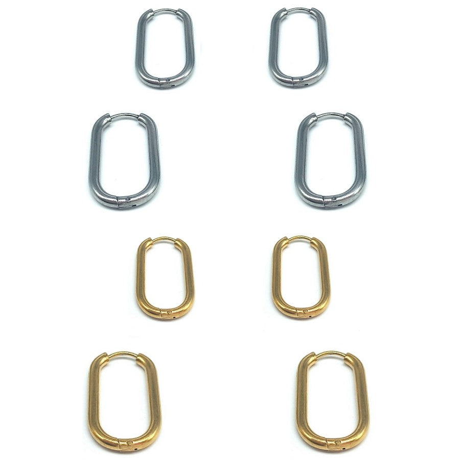 ORECCHINI MINIMAL IN ACCIAIO ANALLERGICO