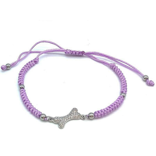 BRACCIALE MACRAMÈ IN ACCIAIO E ZIRCONI